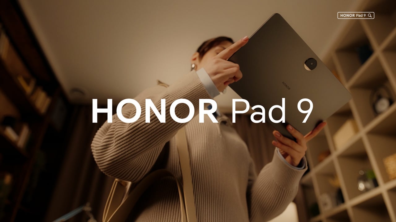Кадр из ролика HONOR Pad 9